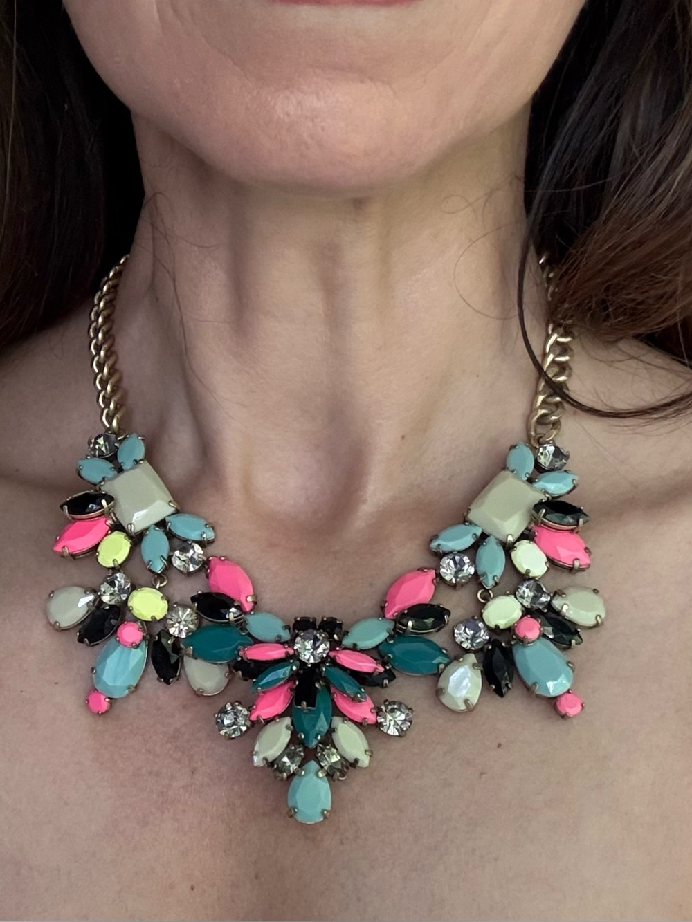 J. Crew Multicolor Bib Costume Necklace